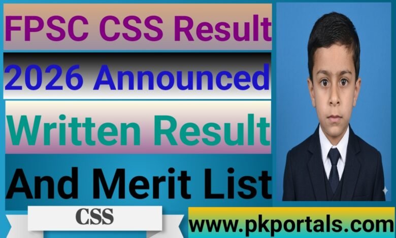 FPSC CSS Result 2026 Announced – Written Result & Merit List