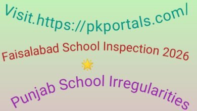 Faisalabad School Inspection 2026 - Punjab School Irregularities