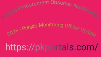 Punjab Procurement Observer Notification 2026 - Punjab Monitoring Officer Update