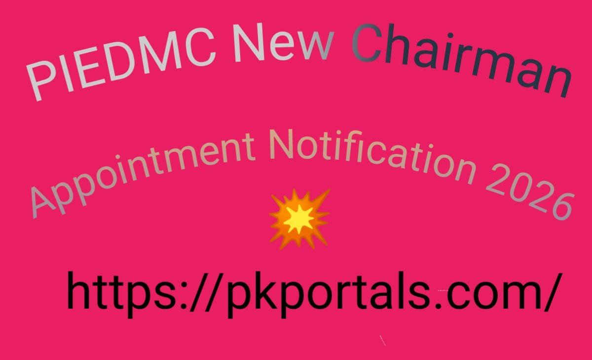 PIEDMC New Chairman Appointment Notification 2026